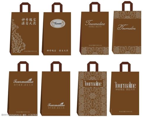 塑料袋 高档 自然 棕色 漂亮 袋 商场 商品塑料袋 包装设计 广告设计